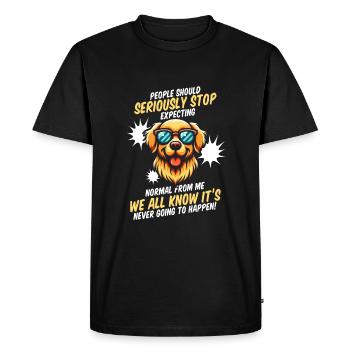 Golden retriever - T-shirt Premium bio Homme - noir - Devant - Nico (187cm)