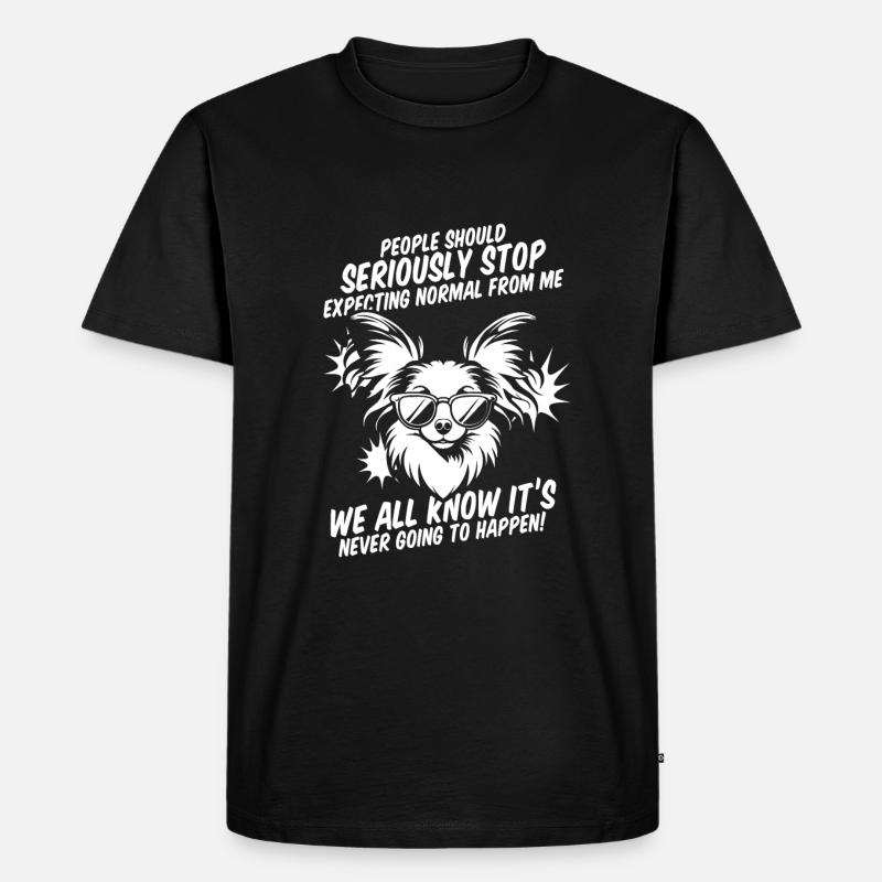Papillon - Männer Premium Bio T-Shirt - Schwarz