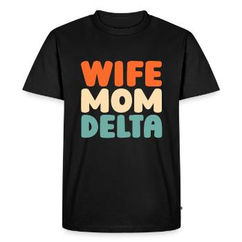 Sorority Soroitas Delta Mama - Men's Premium Organic T-Shirt - black - Front - Nico (187cm)