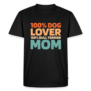 Bull terrier - T-shirt Premium bio Homme - noir - Devant - Nico (187cm)