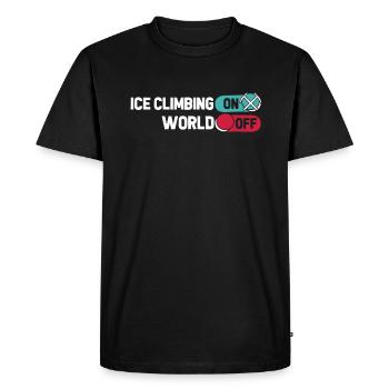 Eisklettern Escalade sur glace sur World Off - T-shirt Premium bio Homme - noir - Devant - Nico (187cm)