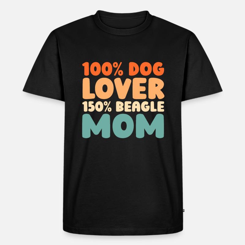 Beagle - Männer Premium Bio T-Shirt - Schwarz