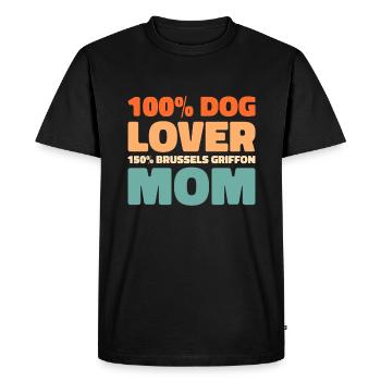 Griffon bruxellois - T-shirt Premium bio Homme - noir - Devant - Nico (187cm)