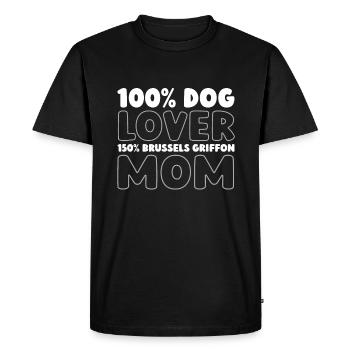 Griffon bruxellois - T-shirt Premium bio Homme - noir - Devant - Nico (187cm)