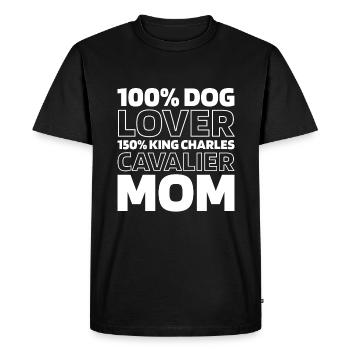 King Charles Cavalier - Men's Premium Organic T-Shirt - black - Front - Nico (187cm)