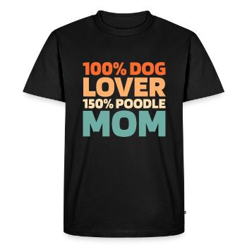Caniche - T-shirt Premium bio Homme - noir - Devant - Nico (187cm)