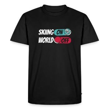 Ski Après-ski Ski On World Off - T-shirt Premium bio Homme - noir - Devant - Nico (187cm)