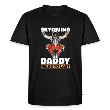 Parachutiste Parachutiste Squelette - T-shirt Premium bio Homme - noir - Devant - Nico (187cm)