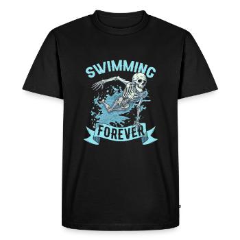 Flotteur de natation Skeleton - T-shirt Premium bio Homme - noir - Devant - Nico (187cm)
