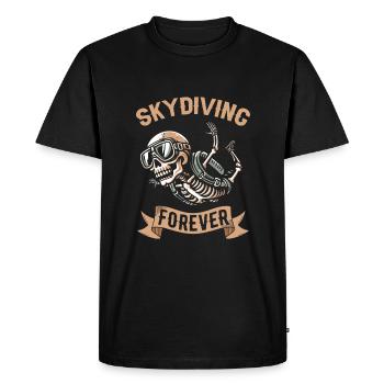 Parachutiste Parachutiste Squelette - T-shirt Premium bio Homme - noir - Devant - Nico (187cm)