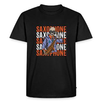 Saxophone Saxophone - T-shirt Premium bio Homme - noir - Devant - Nico (187cm)