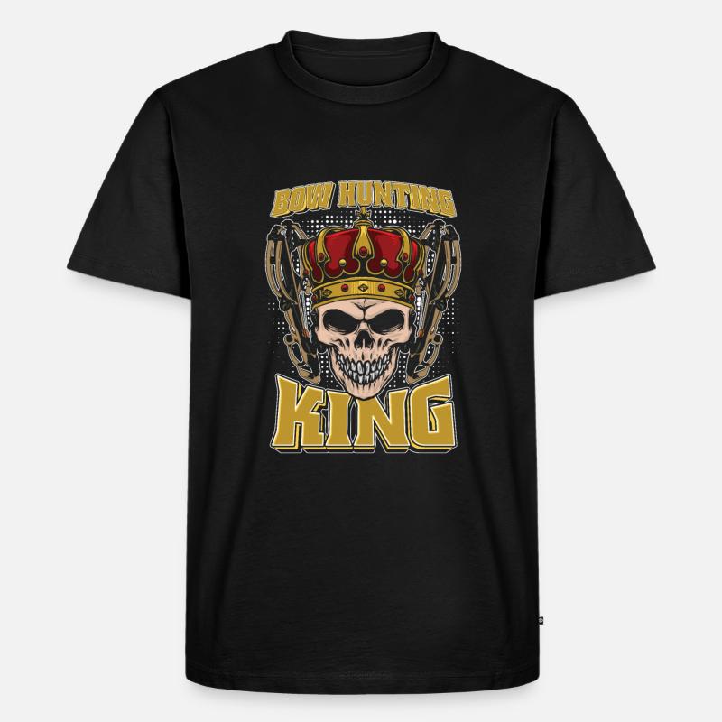Bogenjagd Bogenjäger Bow Hunting King - Männer Premium Bio T-Shirt - Schwarz