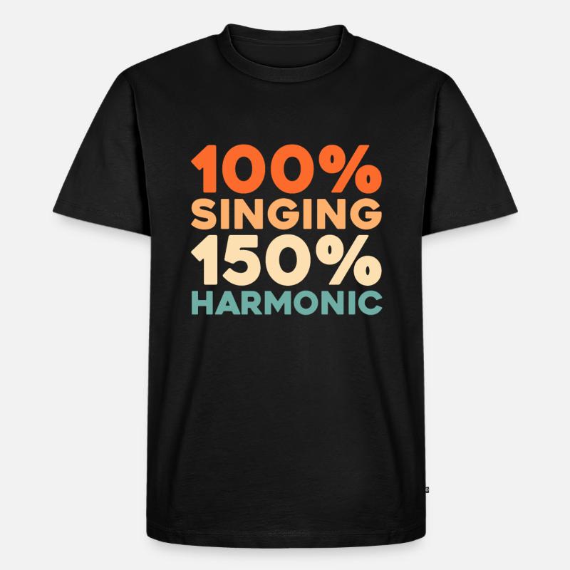 Chor Sänger - Männer Premium Bio T-Shirt - Schwarz