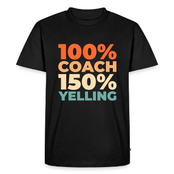 Baseball Coach - Men's Premium Organic T-Shirt - black - Front - Nico (187cm)