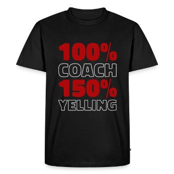 Baseball Coach - Men's Premium Organic T-Shirt - black - Front - Nico (187cm)