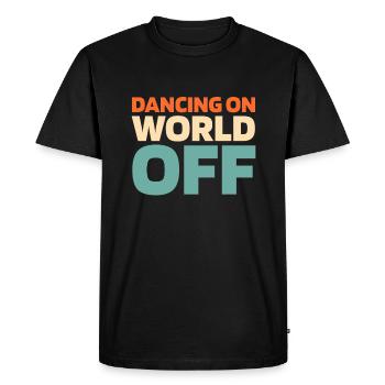 Danseurs dansants dansant sur World Off - T-shirt Premium bio Homme - noir - Devant - Nico (187cm)