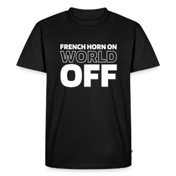 Cor français Hornist Cor français sur World Off - T-shirt Premium bio Homme - noir - Devant - Nico (187cm)