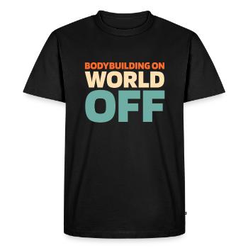 Musculation bodybuilders - T-shirt Premium bio Homme - noir - Devant - Nico (187cm)