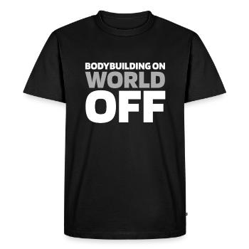 Musculation bodybuilders - T-shirt Premium bio Homme - noir - Devant - Nico (187cm)