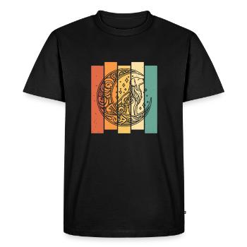 Golden Retriever Tribal Phases de Lune - T-shirt Premium bio Homme - noir - Devant - Nico (187cm)