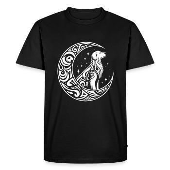 Golden Retriever Tribal Phases de Lune - T-shirt Premium bio Homme - noir - Devant - Nico (187cm)