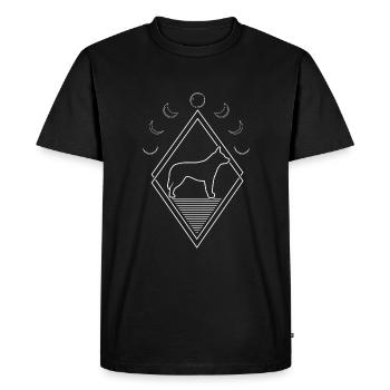 Australian Cattledog Phases de lune - T-shirt Premium bio Homme - noir - Devant - Nico (187cm)