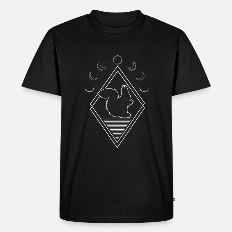 Eichhörnchen Moon Phases - Männer Premium Bio T-Shirt - Schwarz