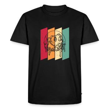 Panda géant Panda Ours Lune Hurlant - T-shirt Premium bio Homme - noir - Devant - Nico (187cm)
