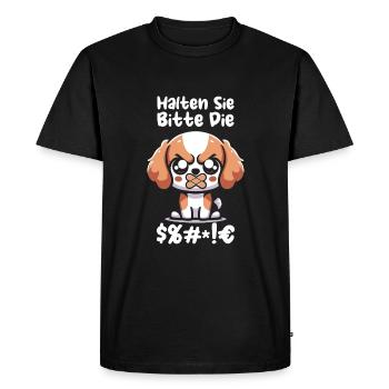 King Charles Cavalier - Men's Premium Organic T-Shirt - black - Front - Nico (187cm)