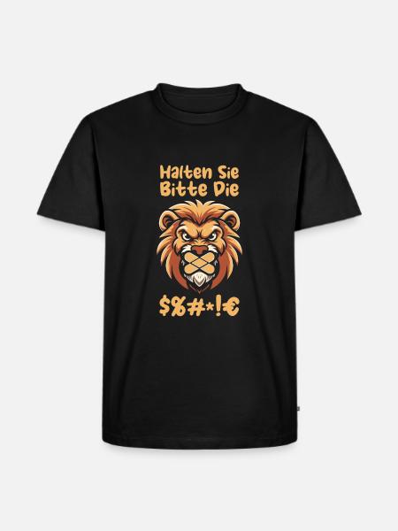 Lion, please shut up - Men's Premium Organic T-Shirt - black