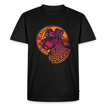 Tribu Schnauzer Phases de Lune - T-shirt Premium bio Homme - noir - Devant - Nico (187cm)