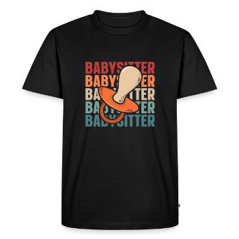 Baby-sitter - T-shirt Premium bio Homme - noir - Devant - Nico (187cm)