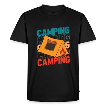 Tent Camping Camping - Men's Premium Organic T-Shirt - black - Front - Nico (187cm)