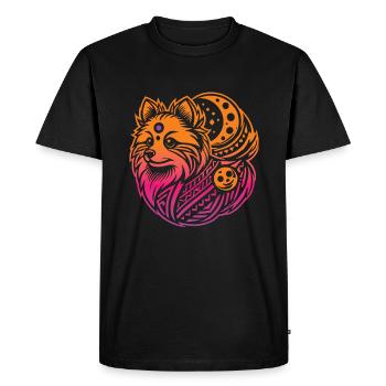 Phases de lune tribales de Poméranie - T-shirt Premium bio Homme - noir - Devant - Nico (187cm)