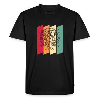Red Panda Tribal Moon Phases - Men's Premium Organic T-Shirt - black - Front - Nico (187cm)