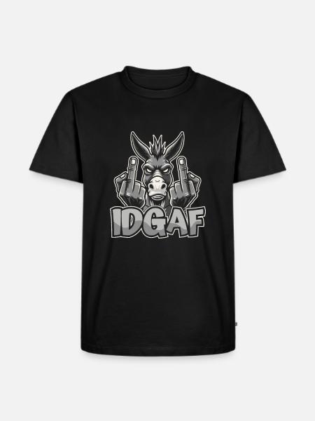 Muli Donkey Idgaf - Men's Premium Organic T-Shirt - black