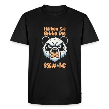 Panda géant Panda Ours - T-shirt Premium bio Homme - noir - Devant - Nico (187cm)