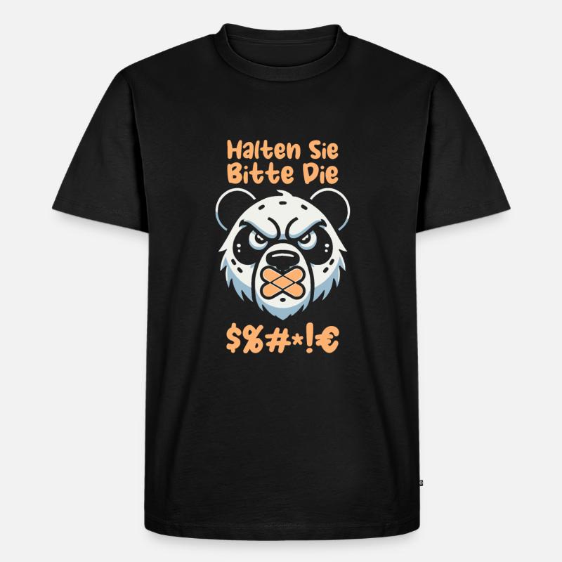 Panda géant Panda Ours - T-shirt Premium bio Homme - noir