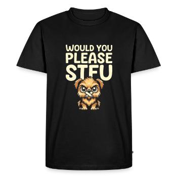Griffon bruxellois, taisez-vous, s’il vous plaît, taisez-vous - T-shirt Premium bio Homme - noir - Devant - Nico (187cm)