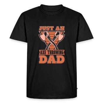 Lanceur de hache juste un père lanceur de hache - T-shirt Premium bio Homme - noir - Devant - Nico (187cm)