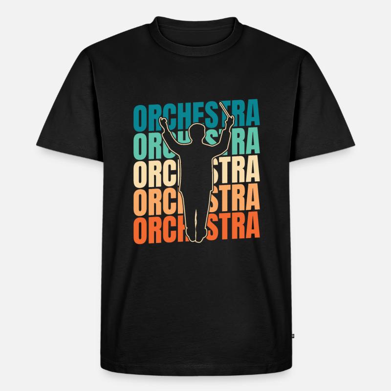 Orchester - Männer Premium Bio T-Shirt - Schwarz