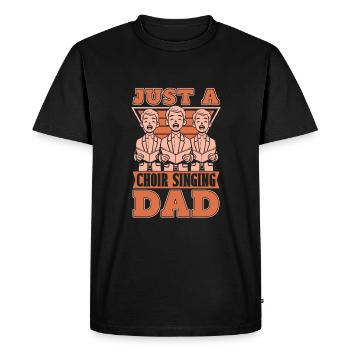 Chanteur de chorale Juste un papa chanteur de chorale - T-shirt Premium bio Homme - noir - Devant - Nico (187cm)
