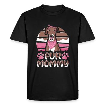 Greyhound Greyhound Mère Chien Maman Pour Maman - T-shirt Premium bio Homme - noir - Devant - Nico (187cm)