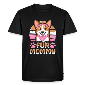 Corgi Maman Chien Maman Pour Maman - T-shirt Premium bio Homme - noir - Devant - Nico (187cm)