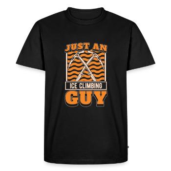 Eisklettern n’est qu’un grimpeur sur glace - T-shirt Premium bio Homme - noir - Devant - Nico (187cm)