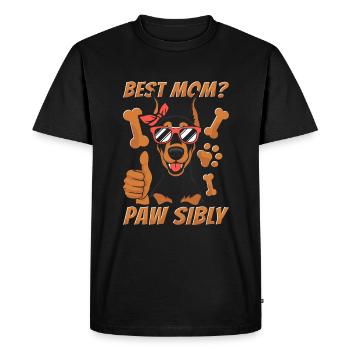 Doberman Mom Best Mom Pawsibly - Men's Premium Organic T-Shirt - black - Front - Nico (187cm)