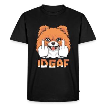 Poméranie Idgaf - T-shirt Premium bio Homme - noir - Devant - Nico (187cm)