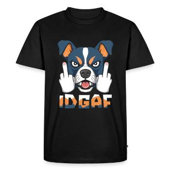 Australian Cattledog Idgaf - Men's Premium Organic T-Shirt - black - Front - Nico (187cm)