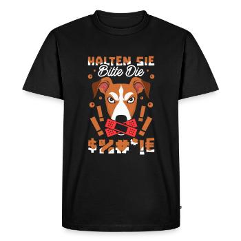 Greyhound Greyhound S’il vous plaît, taisez-vous - T-shirt Premium bio Homme - noir - Devant - Nico (187cm)