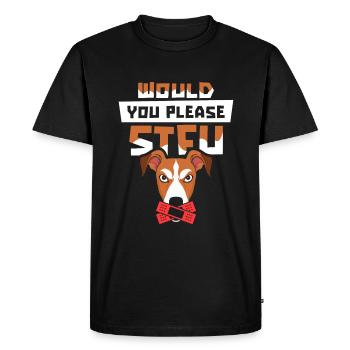 Lévrier Windhund tais-toi, s’il te plaît, tais-toi - T-shirt Premium bio Homme - noir - Devant - Nico (187cm)